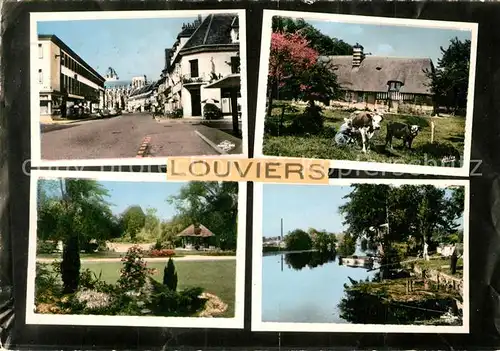 AK / Ansichtskarte Louviers_Eure Cathedrale Rue Marechal Foch Jardin Public  Louviers Eure