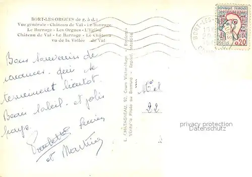 AK / Ansichtskarte Bort les Orgues Chateau de Val Barrage Eglise  Bort les Orgues