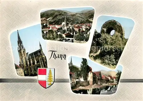 AK / Ansichtskarte Thann_Haut_Rhin_Elsass Kirche Panoramen Thann_Haut_Rhin_Elsass