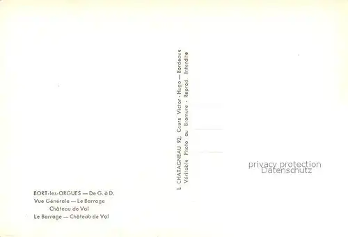 AK / Ansichtskarte Bort les Orgues Chateau Barrage  Bort les Orgues