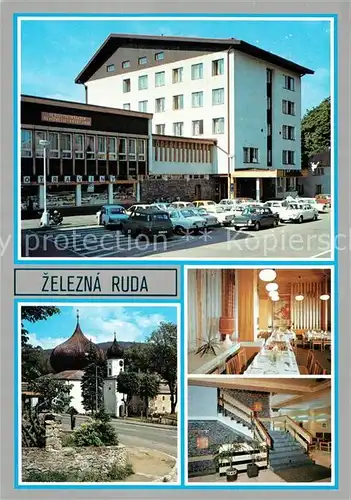 AK / Ansichtskarte Zelezna_Ruda_Markt_Eisenstein Hotel Javor  Zelezna_Ruda