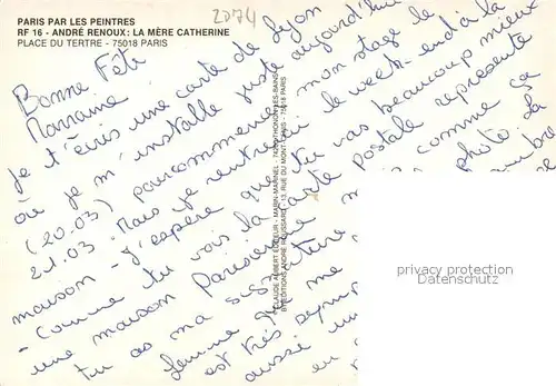 AK / Ansichtskarte Paris Place du Tertre Paris