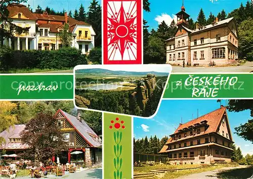 AK / Ansichtskarte Cesky_Raj_Frydstejn Hotel Cesky raj Hotel Pod Sikmou vezi Jinolicke rybniky Turisticka chata Parkhotel Skalni mesto Cesky_Raj_Frydstejn