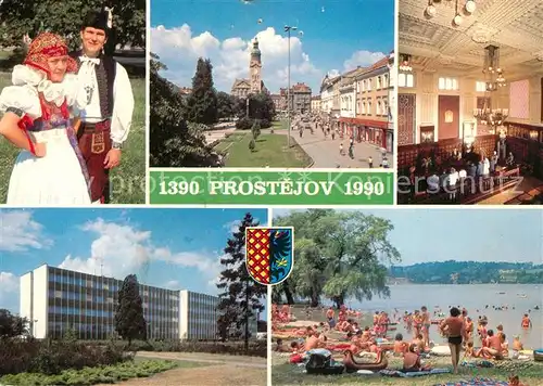 AK / Ansichtskarte Prostejov Okresni mesto a prumyslove stredisko urodne Hane na ricce Hioucele slavy  Prostejov