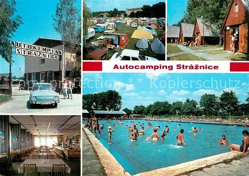 AK / Ansichtskarte Straznice_Maehren Autocamping Straznice Teilansichten Schwimmbad Straznice Maehren