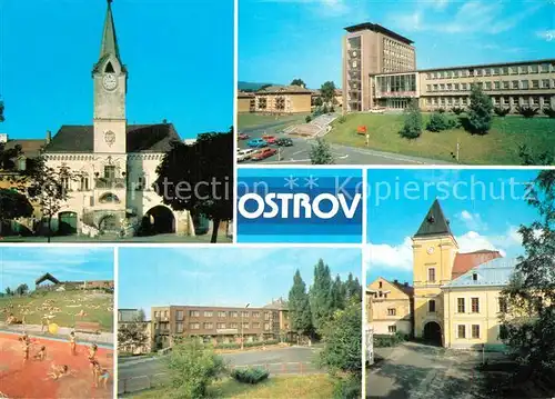 AK / Ansichtskarte Ostrov Radnice MestNV Koupaliste Hotel Krusnohor Zamek Ostrov