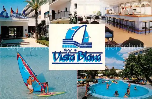 AK / Ansichtskarte Cala_Millor_Mallorca Hotel Vista Blava Bar Swimmingpool Cala_Millor_Mallorca