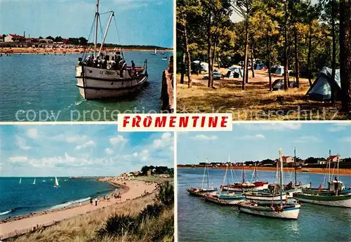 AK / Ansichtskarte Fromentine Motorboot Camping Strand Fischerboote Fromentine