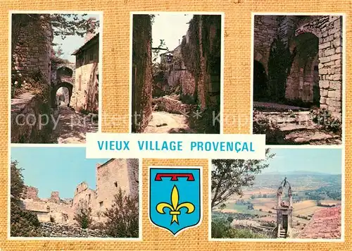 AK / Ansichtskarte Provence_Region Belles Images Vieilles rues Vieille Porte de fortifications Vesitges de Chateau Vieux clocher Provence Region