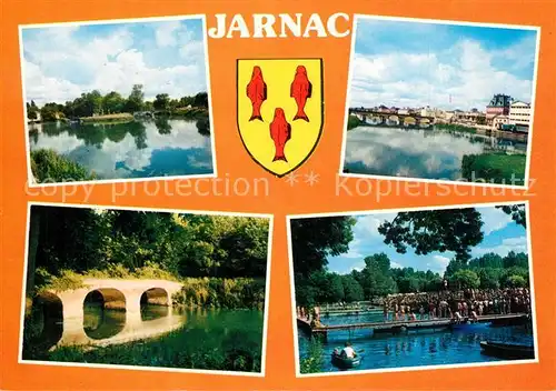 AK / Ansichtskarte Jarnac Pointe du parc Pont sur la Charente Pont de Soupers Piscine Jarnac
