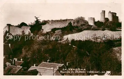 AK / Ansichtskarte Vendome Ruines du Chateau Vendome