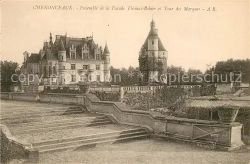 AK / Ansichtskarte Chenonceaux_Indre_et_Loire Facade Thomas Bohier Tour des Marques Chateau Chenonceaux_Indre