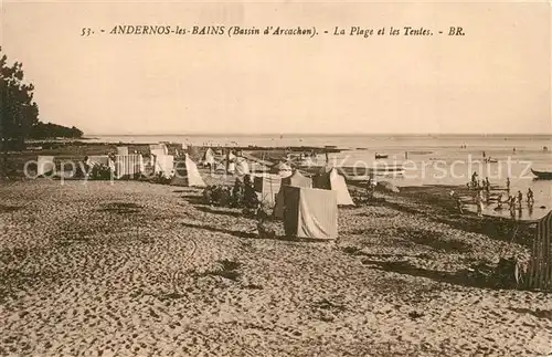 AK / Ansichtskarte Andernos les Bains La Plage et les Tentes Andernos les Bains