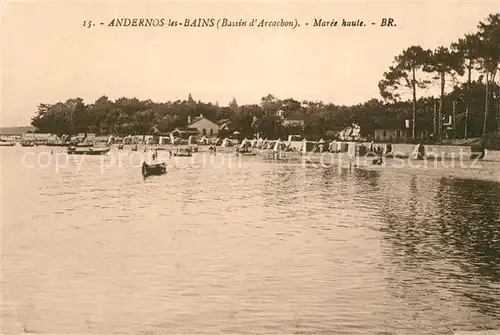 AK / Ansichtskarte Andernos les Bains Maree haute Plage Andernos les Bains