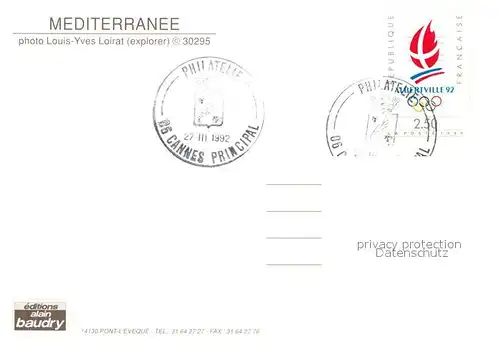 AK / Ansichtskarte Cannes_Alpes Maritimes Stempel Philatelie de Cannes Principal  Cannes Alpes Maritimes