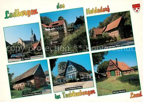 AK / Ansichtskarte Ladbergen Heidedorf Muehlenbach Schuhmacher Museum Koenigs Backes Erpenbecker Museum Ladbergen