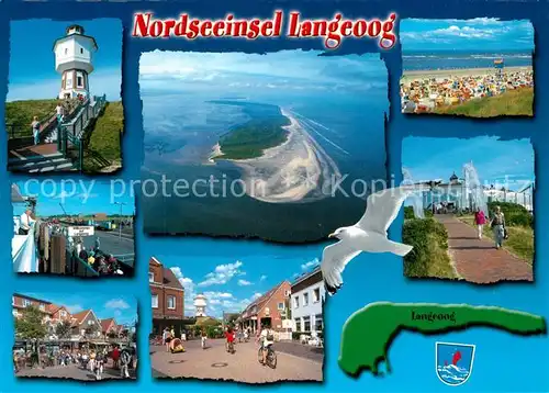 AK / Ansichtskarte Langeoog_Nordseebad Fliegeraufnahme Strand Leuchtturm Langeoog_Nordseebad