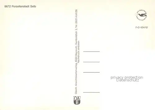 AK / Ansichtskarte Selb im Fichtelgebiert Kirchen  Selb