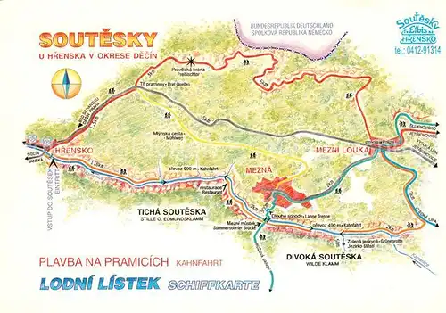 AK / Ansichtskarte Hrensko Schiffkarte  Hrensko