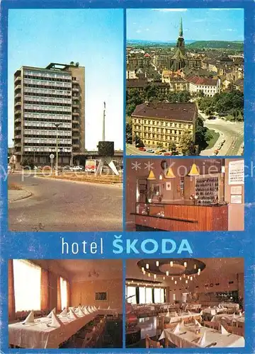AK / Ansichtskarte Plzen_Pilsen Hotel Skoda Plzen Pilsen