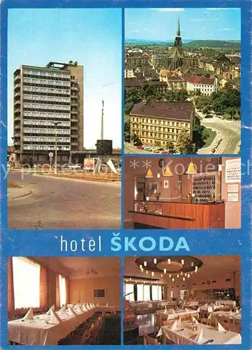 AK / Ansichtskarte Plzen_Pilsen Hotel Skoka Plzen Pilsen