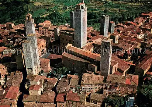 AK / Ansichtskarte San_Gimignano Fliegeraufnahme Stadtpanorama San_Gimignano