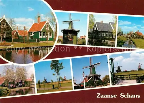 AK / Ansichtskarte Zaanse_Schans Windmuehlen Ortsansichten Zaanse Schans