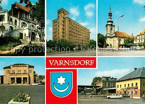 AK / Ansichtskarte Varnsdorf Restaurant Hradek Rathaus Stadtansichten Varnsdorf