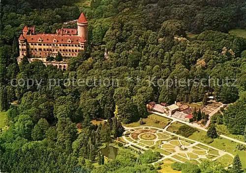 AK / Ansichtskarte Zamek_Konopiste Fliegeraufnahme Schloss Park Zamek_Konopiste