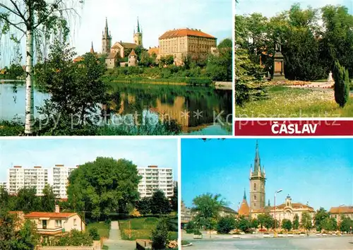 AK / Ansichtskarte Caslav Panorama Denkmal Rathaus Stadtansichten Caslav