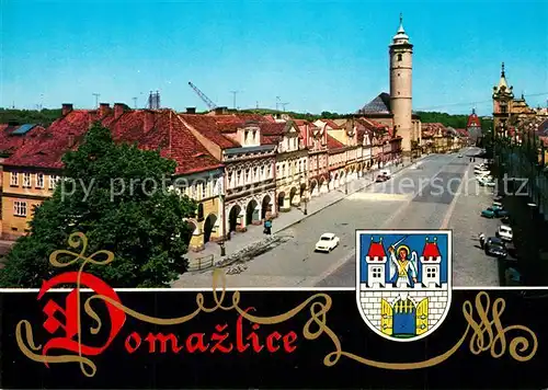 AK / Ansichtskarte Domazlice Rathaus Turm  Domazlice