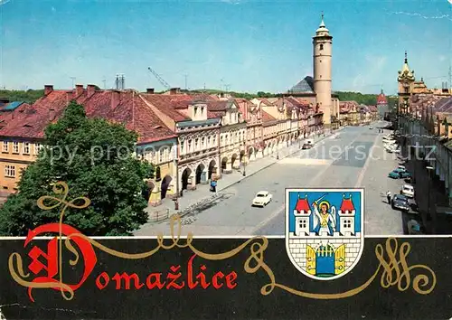 AK / Ansichtskarte Domazlice Marktplatz Turm Domazlice