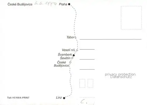 AK / Ansichtskarte Budejovice Fliegeraufnahme Budejovice