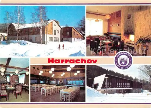 AK / Ansichtskarte Harrachov_Harrachsdorf Hotel Hubertus Winter Harrachov Harrachsdorf