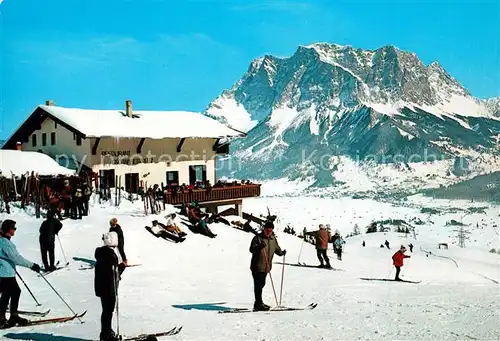 AK / Ansichtskarte Lermoos_Tirol Restaurant Gschwandtkreuz Zugspitze Winter Lermoos Tirol