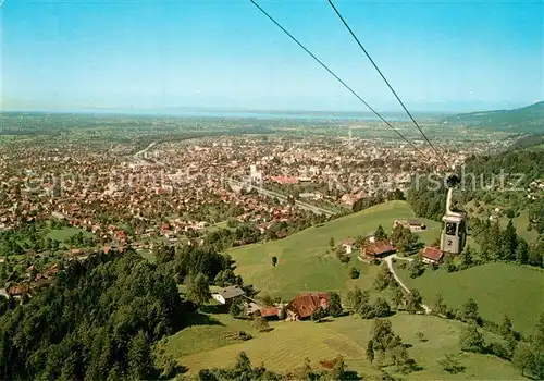 AK / Ansichtskarte Dornbirn_Vorarlberg Fliegeraufnahme Karren Seilbahn Dornbirn Vorarlberg