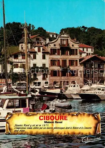 AK / Ansichtskarte Ciboure Port de Plaisance Maison de Ravel Ciboure