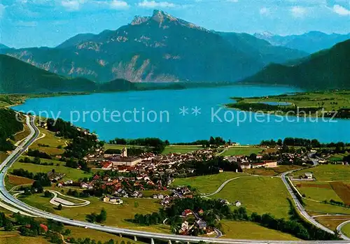 AK / Ansichtskarte Mondsee_Salzkammergut Fliegeraufnahme Mondsee Salzkammergut