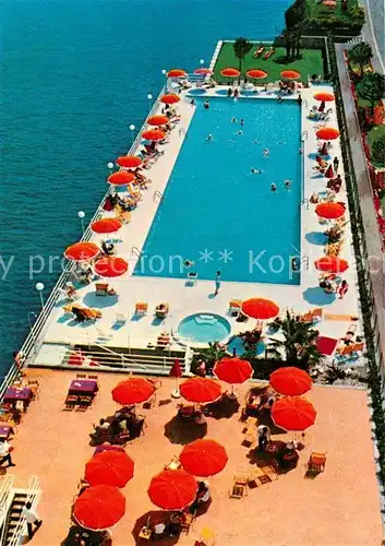 AK / Ansichtskarte Paradiso_Lago_di_Lugano Fliegeraufnahme Hotel du Lac Seehof Paradiso_Lago_di_Lugano