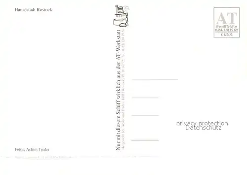 AK / Ansichtskarte Rostock_Mecklenburg Vorpommern Hotel Restaurant Rostocker Hof Wokrenterstrasse Neuer Markt Giebelhaeuser Kirche Hopfenmarkt Universitaet Barocksaal Brunnen Rathaus Wappen Rostock