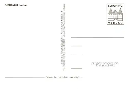 AK / Ansichtskarte Simbach_Inn Inntalklinik Innbruecke Innstrasse Wittelsbacher Eiche Kirchenplatz Rathaus Museum Buergerhaus Simbach Inn