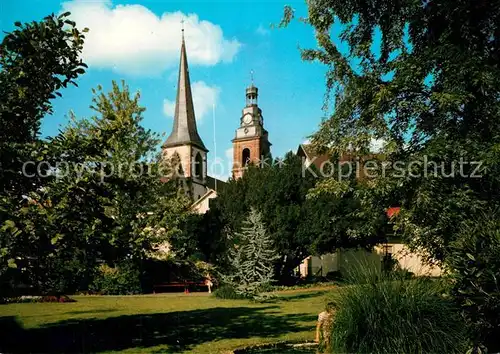 AK / Ansichtskarte Haslach_Kinzigtal Park Blick zur Kirche Haslach_Kinzigtal