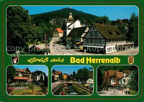 AK / Ansichtskarte Bad_Herrenalb Ortsmitte Fachwerkhaeuser Hotels Luftkurort im Schwarzwald Bad_Herrenalb