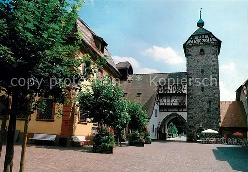 AK / Ansichtskarte Zell_Harmersbach Marktplatz Torbogen Turm Zell Harmersbach