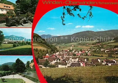 AK / Ansichtskarte Oberwinden_Elztal Panorama Schwarzwald Holzbrunnen Oberwinden Elztal