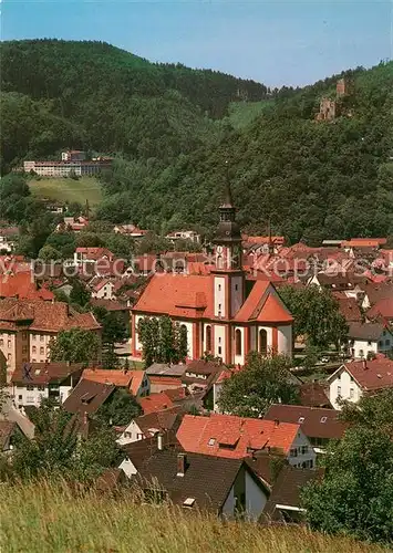 AK / Ansichtskarte Waldkirch_Breisgau Ortsansicht mit Kirche Luftkurort im Schwarzwald Waldkirch Breisgau