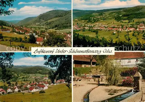 AK / Ansichtskarte Unter_Schoenmattenwag Landschaftspanorama Odenwald Brunnen Unter Schoenmattenwag