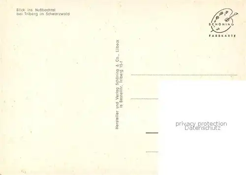 AK / Ansichtskarte Triberg_Schwarzwald Panorama Blick ins Nussbachtal Triberg Schwarzwald