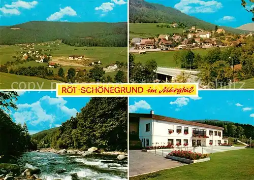 AK / Ansichtskarte Roet_Schoenegruend Landschaftspanorama Murgtal Partie am Fluss Roet_Schoenegruend