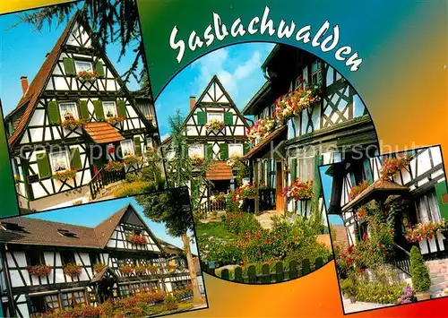 AK / Ansichtskarte Sasbachwalden Fachwerkhaeuser Blumen  und Weinort Sasbachwalden